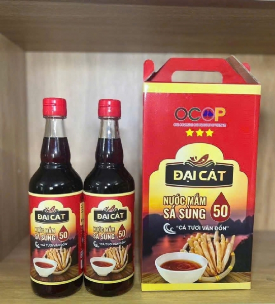 Nước mắm sá sùng Đại Cát chai 500ml 480k/xách 2 chai